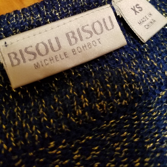 BISOU BISOU | gold and blue sweater - Picture 4 of 4